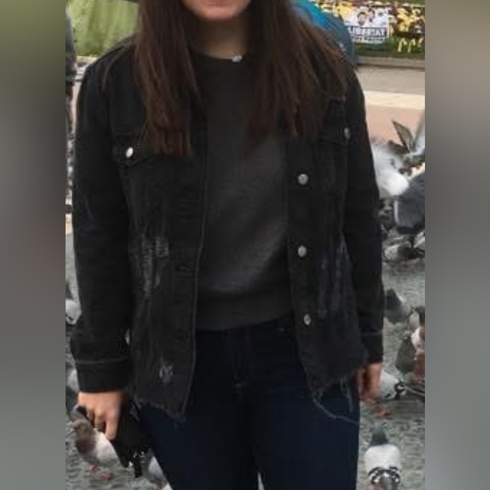 Black Ripped Jean Jacket - Picture 5 of 5